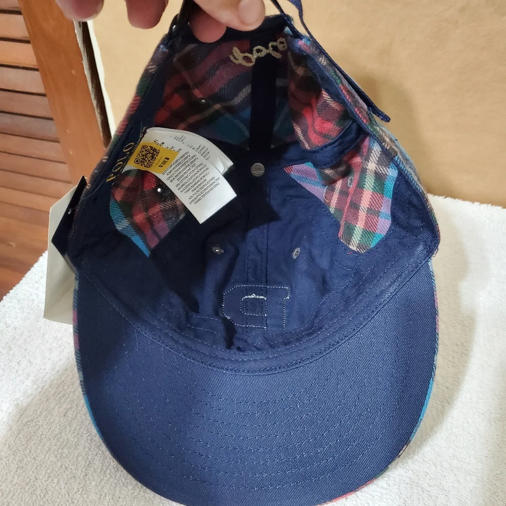 Sold. Polo Ralph Lauren Plaid Twill Madras Varsity "P" Patch Logo hat - Picture 11 of 16